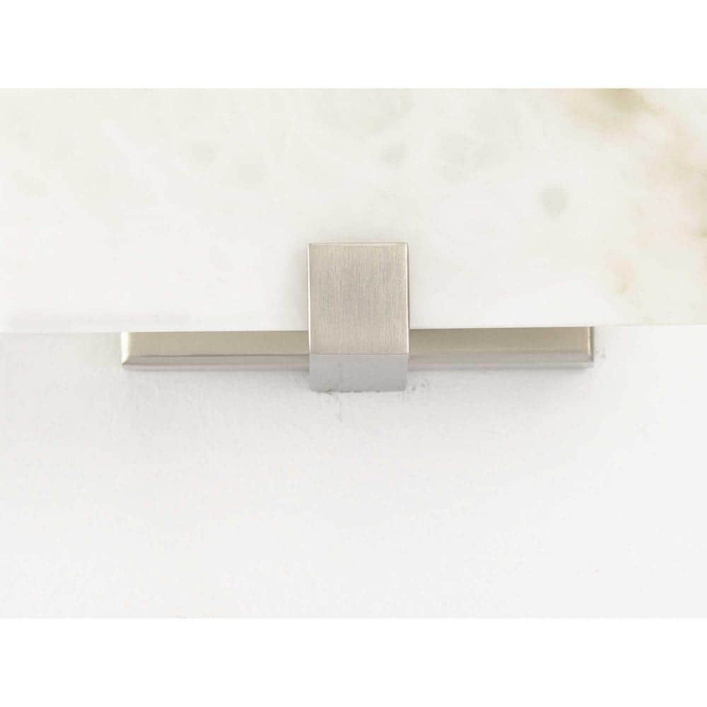 Earthy Glow Brushed Nickel LED Wall Sconce with Stone Dust Shade