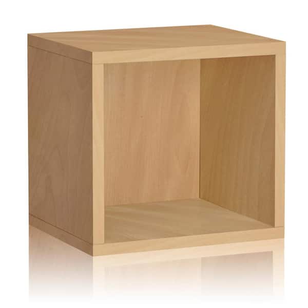 Way Basics 12.6 in. H x 13.4 in. W x 11.2 in. D Oak Recycled Materials 1-Cube Organizer