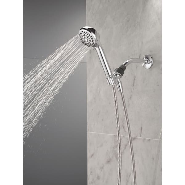 4-Spray Wall Mount Handheld Shower Head 1.75 GPM in Chrome