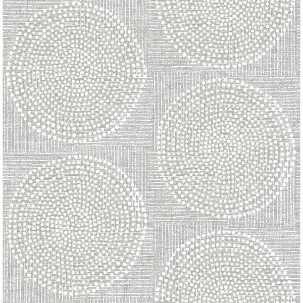 Salma Grey Medallion Textured Non-pasted Paper Wallpaper