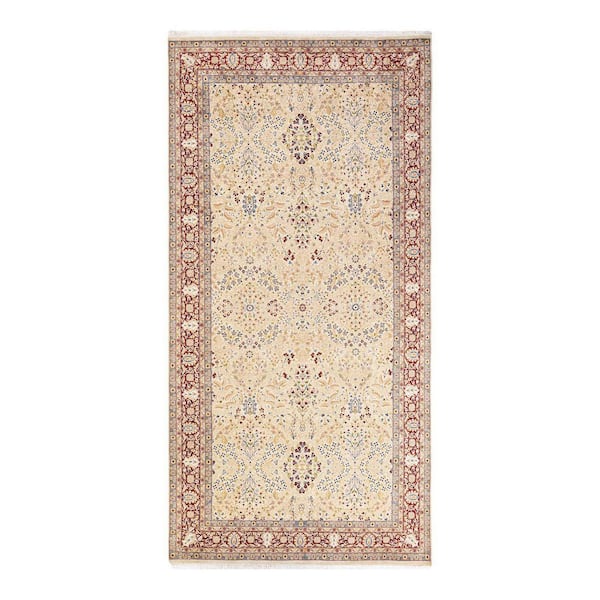 Solo Rugs Mogul One-of-a Kind Traditional Ivory 6 ft. 2 in. x 12 ft. 3 in. Oriental Area Rug
