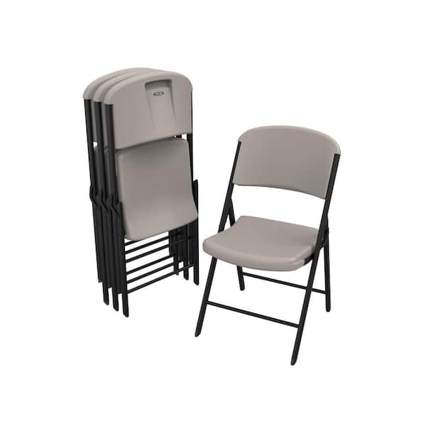 Lifetime Putty Metal Outdoor Safe Folding Chair (Set of 4)