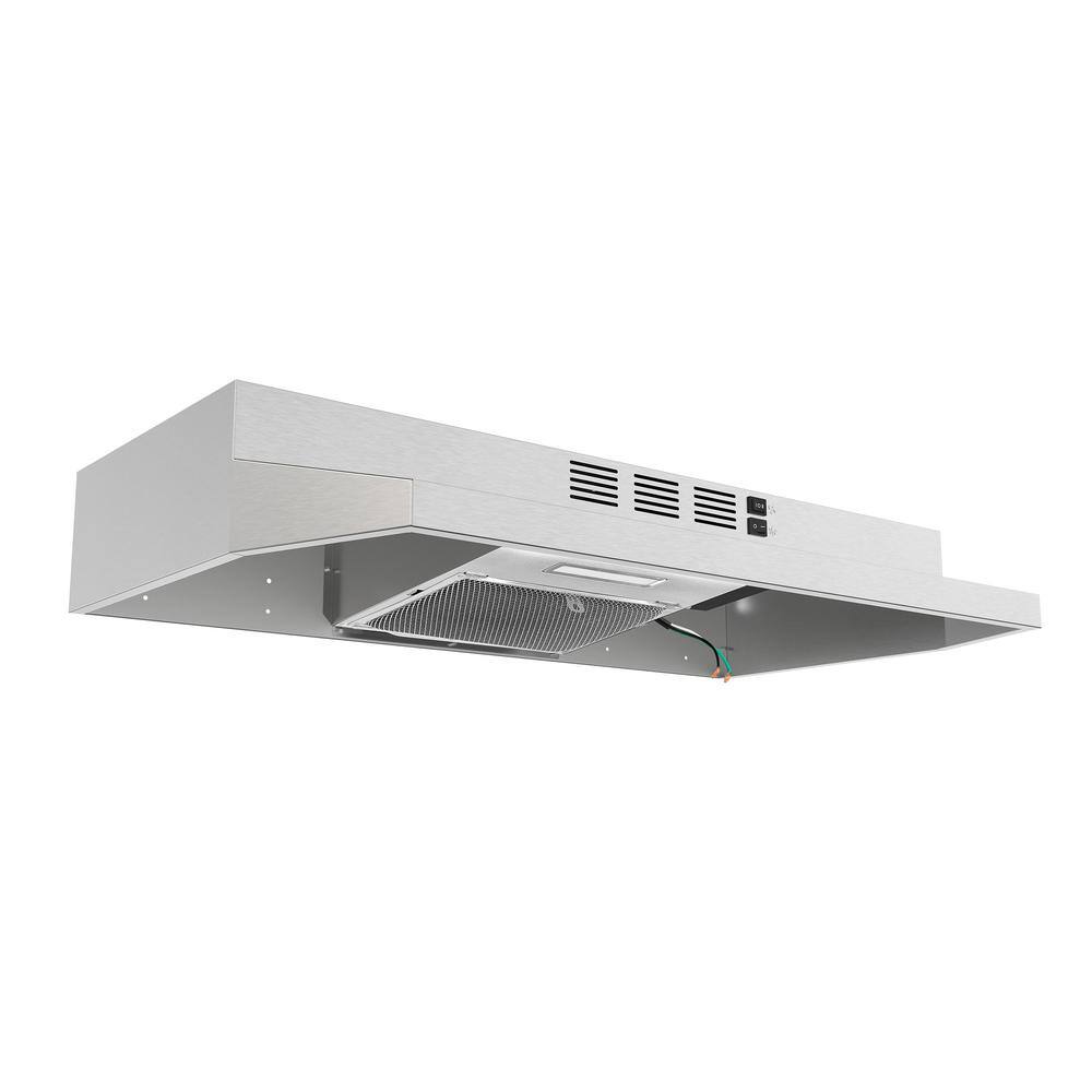 Cappa 30 in. Under Cabinet Range Hood in Stainless-Steel, 200 CFM, Convertible