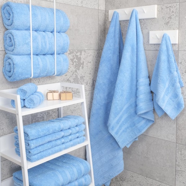 4 Piece Bath Towel Set 100% Turkish Cotton 27 In 54 In Bath Towels For  Bathroom