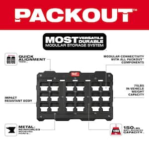 Packout Large Wall Plate 20 in. H x 30.75 in. W Slat Wall Panel in Black (6-Pack)