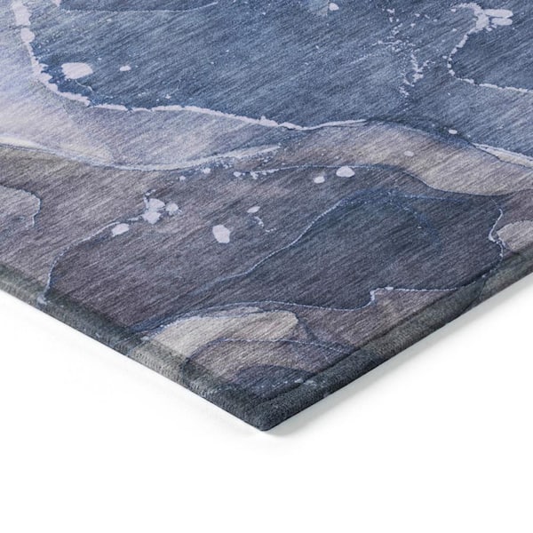 Chantille ACN522 Blue 8 ft. x 10 ft. Machine Washable Indoor/Outdoor Geometric Area Rug