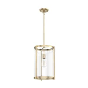 Astwood 1-Light Alturas Gold Island Pendant Light with Clear Glass Shade Dining Room Light