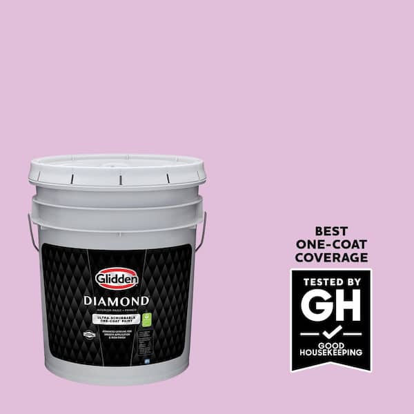 Glidden Diamond 5 gal. Pink Peony PPG1251-4 Flat Interior Paint with Primer