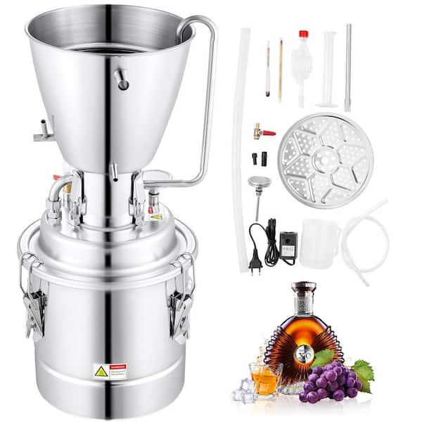SVOPES 8 Gal./30 L Water Alcohol Distiller, 304 Stainless Steel Home Distilling Kit Thermometer and Pump, Oxygen-Free Steaming,