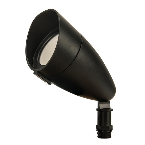 120-Volt to 277-Volt 14-Watt 1100 Lumens Black Integrated LED Outdoor Flood Light