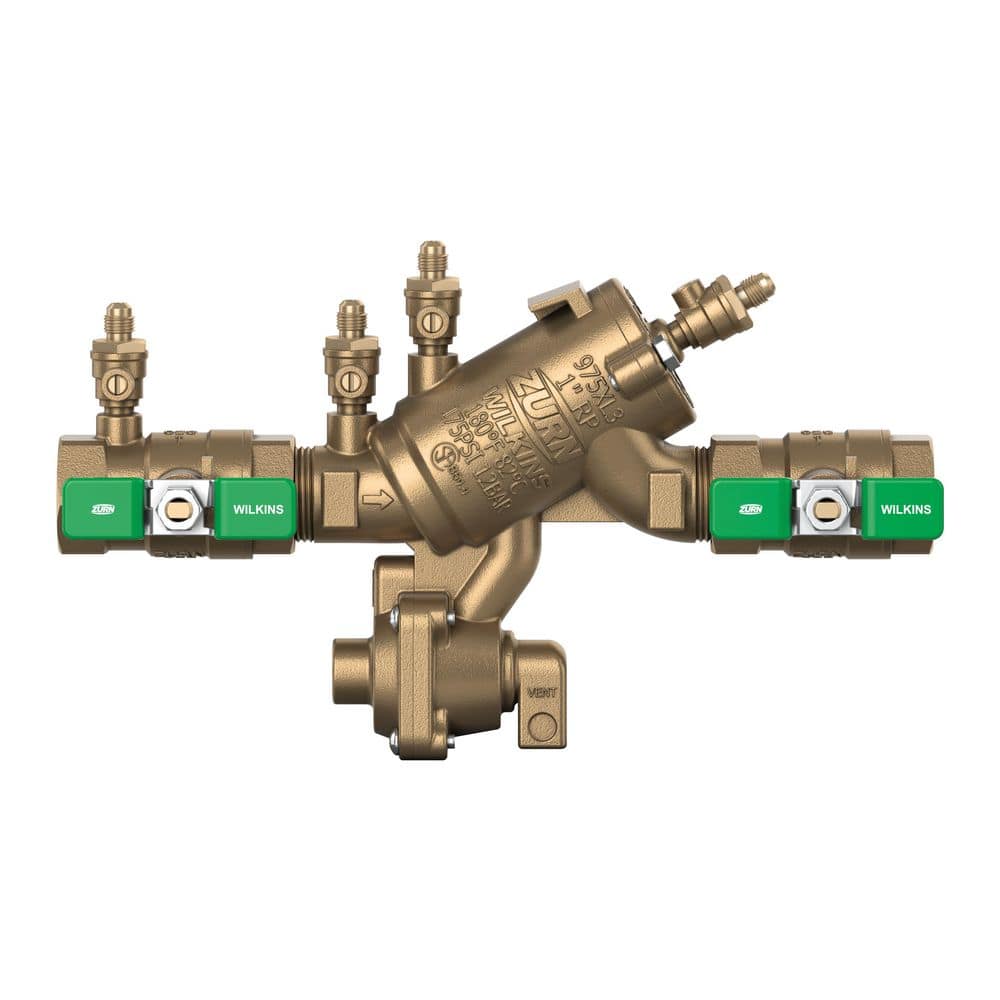 Wilkins 1 in. 975XL3 Reduced Pressure Principle Backflow Preventer with Union Ball Valves -  1-975XL3U