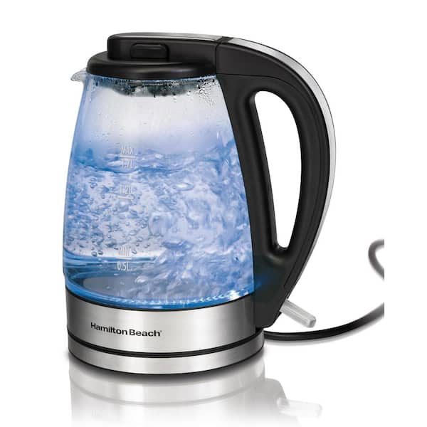 Hamilton Beach 7-Cup Black Glass Kettle Electric 40865 - The Home Depot