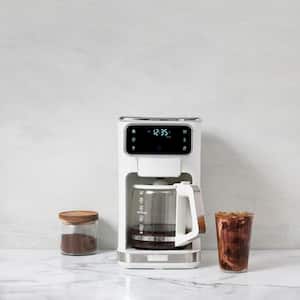 Dual Brew 12 Cup Ivory/Chrome Drip Coffee Maker with Hot & Iced Digital Control Settings