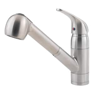 Series 1-Handle Pull Out Kitchen Faucet in Stainless Steel