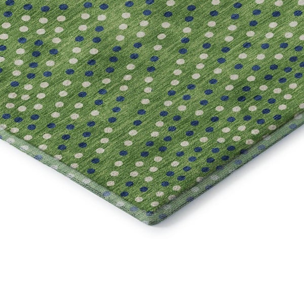 Mayfield Premium Machine Washable Abstract AMF1021 Green 10 ft. x 14 ft. Area Rug