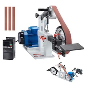 Belt Grinder Sander, 72 x 2-in. Variable Speed Belt Polisher with VFD, 1,500W 2HP Polishing Grinding Machine