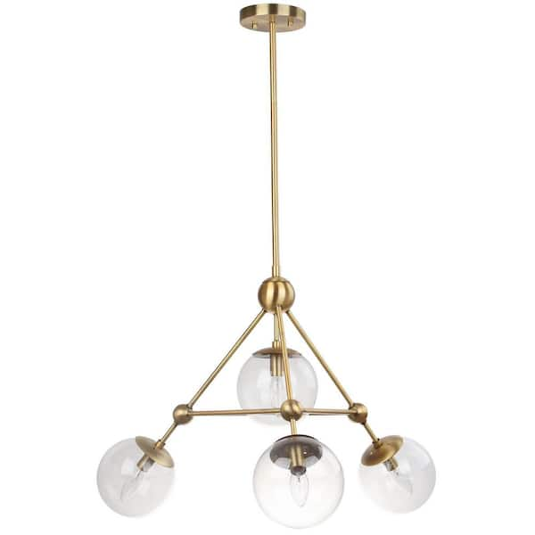 SAFAVIEH Bain 4-Light Gold Sputnik Globe Hanging Pendant Lighting