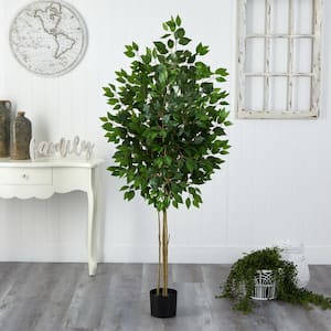 64 in. Artificial Ficus Tree UV Resistant (Indoor/Outdoor)