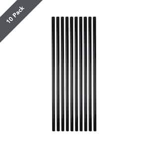 26 in. x .75 in. Satin Black Aluminum Round Classic Baluster (10-Pack)