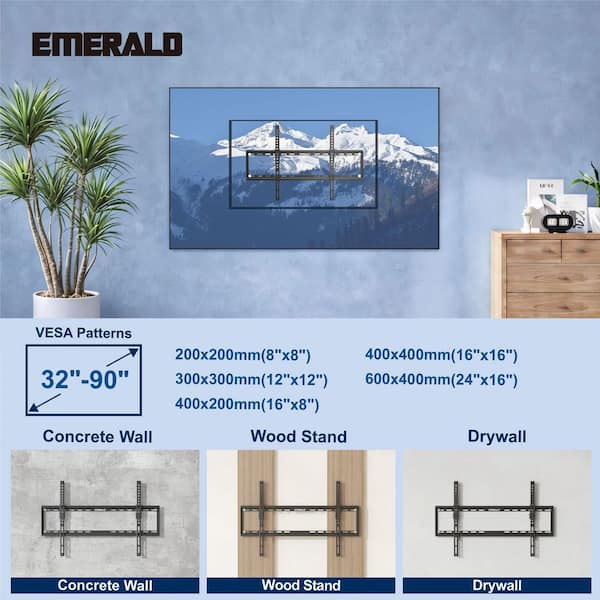 Emerald Tilt TV Wall Mount for 32 in. - 90 in. TVs (972) SM-513