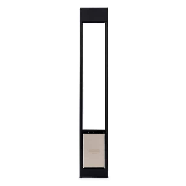 8 1/4 in. x 12 3/16 in. Sliding Glass Pet Door, 1-Piece, Medium, Black-81 in.