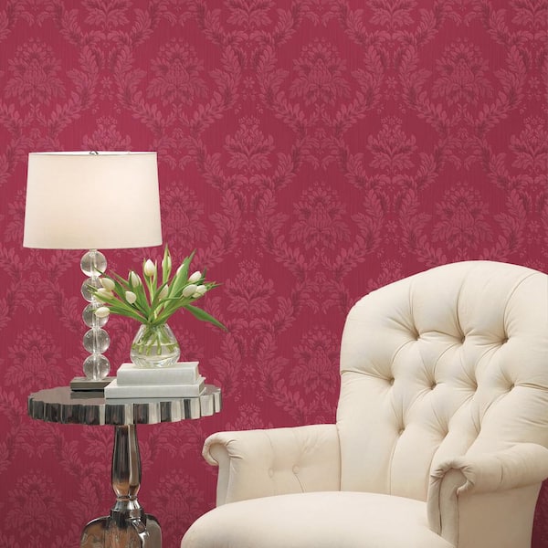 Holden Clara Damask Rose Gold Italian Heavyweight Vinyl Wallpaper