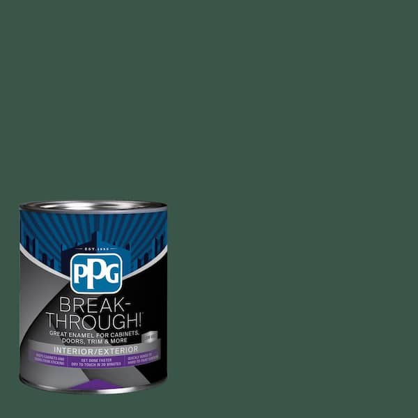 1 qt. PPG1137-7 Black Spruce Semi-Gloss Door, Trim & Cabinet Paint
