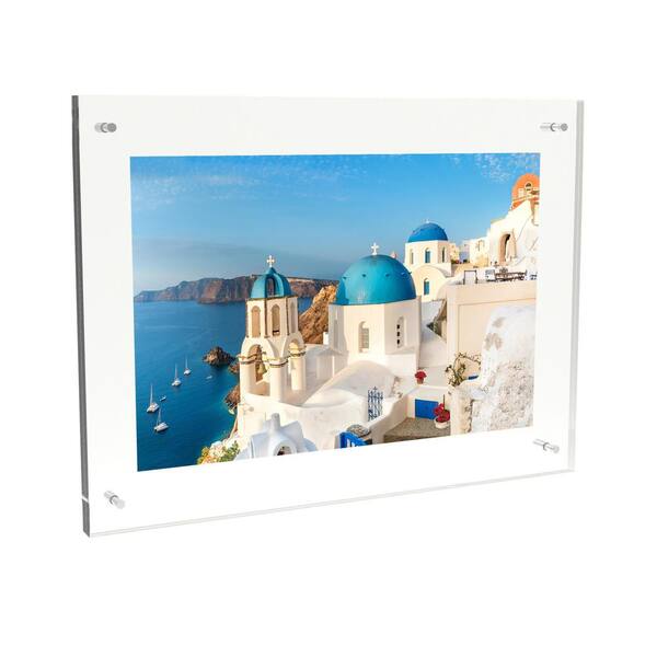 Transparent 6-inch Photo Frame Clear View Acrylic Block Picture Photography Set 