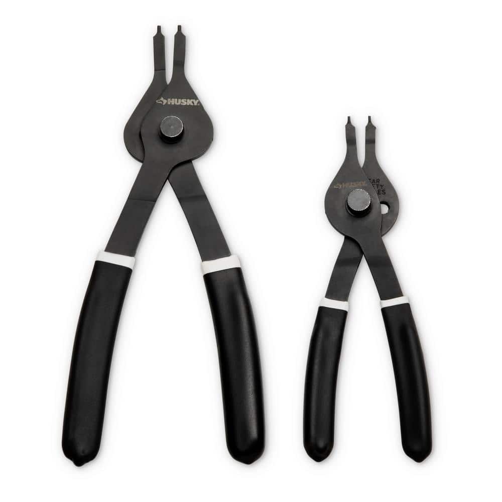 Husky 6 in. and 8 in. Snap Ring Pliers with Cushion Grip (2-Pack