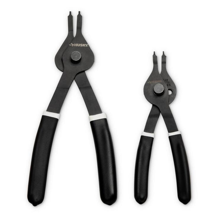 Husky 6 in. and 8 in. Snap Ring Pliers with Cushion Grip (2-Pack)