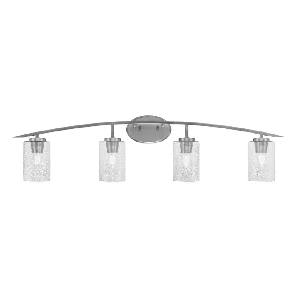 Siena 40 in. 4-Light Graphite Vanity-Light Graphite with 4 in. Smoke Bubble