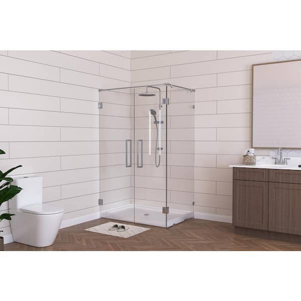 Acrylic 48 in. L x 32 in. W Rectangular Alcove Shower Pan Base with Center Drain in White