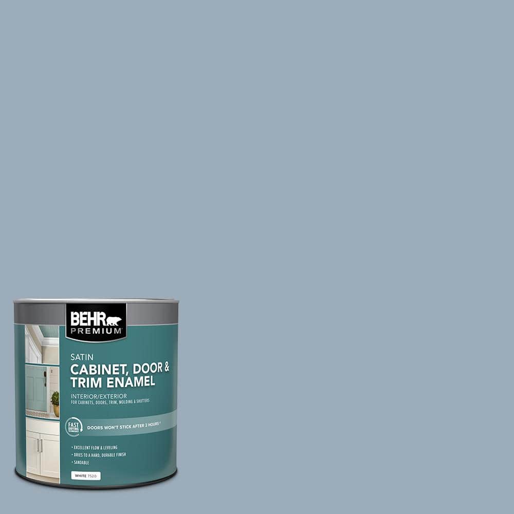 BEHR PREMIUM 1 gal. #N490-5 Charcoal Blue Semi-Gloss Enamel  Interior/Exterior Cabinet, Door & Trim Paint 712301 - The Home Depot