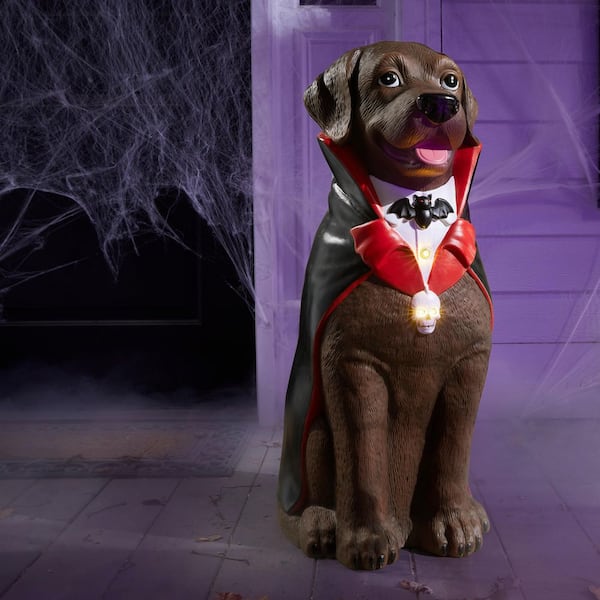 2.5 ft Halloween Classics Hand-Painted Chocolate Labrador Vampire Greeter