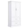 YSQCAR 31 in. W x 16 in. D x 64 in. H Freestanding White Linen Cabinet with 2 Doors and Adjustable Shelves CWG-N725P178675K