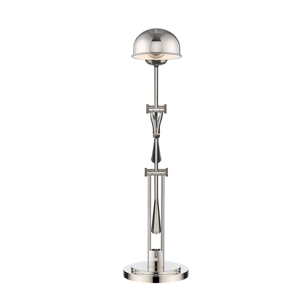 Adjustable Polished Nickel Modern Task Table Lamp