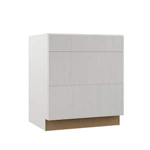 Designer Series Edgeley Assembled 30x34.5x23.75 in. Pots and Pans Drawer Base Kitchen Cabinet in Glacier