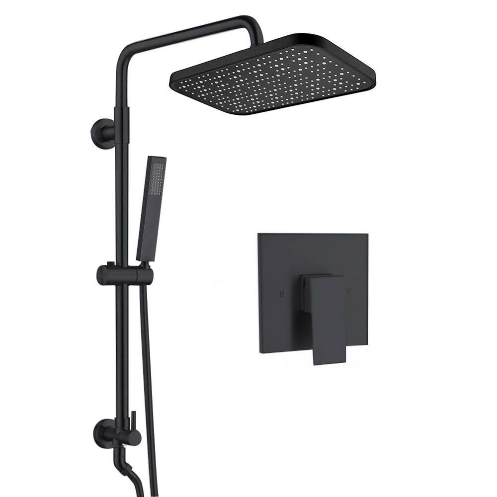 2-Spray Rectangle Wall Bar Shower System High Pressure 2.5 GPM with dual-mode shower head in Brushed Gold (No Valve) price history on PriceWatchPro