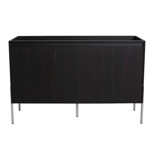 46.88 in. Freestanding Bath Vanity Cabinet without Top in Dark Oak Unassembled