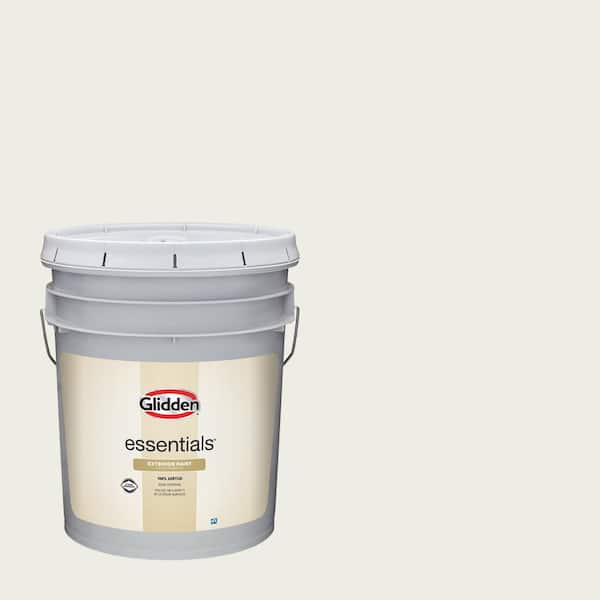 Glidden Essentials 5 gal. PPG1006-1 Gypsum Satin Exterior Paint