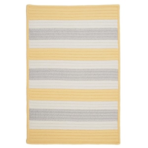 Baxter Yellow Shimmer 2 ft. x 3 ft. Braided Indoor/Outdoor Patio Area Rug