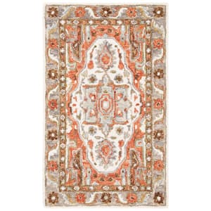 Trace Ivory/Red Doormat 3 ft. x 5 ft. Persian Area Rug