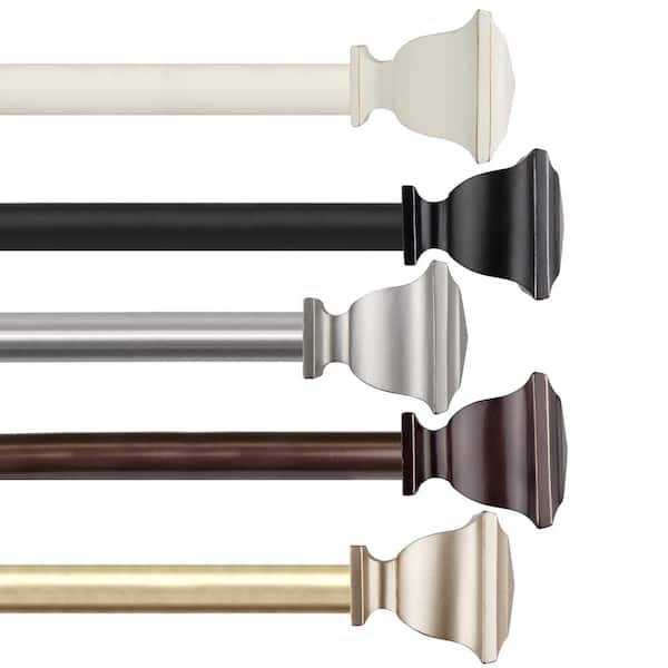 EMOH Marlowe 1 in. Curtain Rod 120-170 in. - White