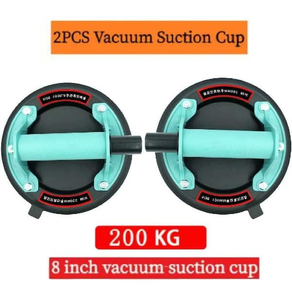 8in. Heavy Duty Green Suction Cup with 440 lb. Lifting Capacity (2-Pack)