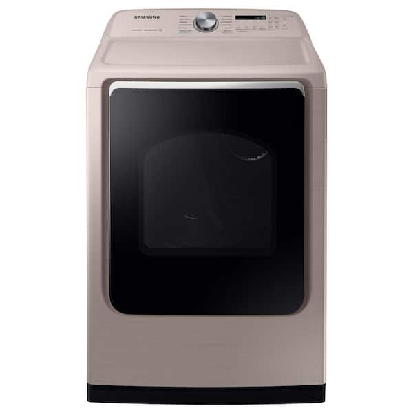 Samsung 7.4 cu. ft. Champagne Electric Dryer with Steam Sanitize+, ENERGY STAR
