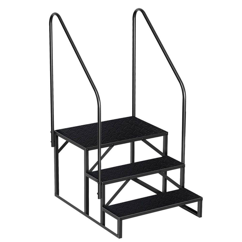 1.6 ft. Reach, Heavy Duty 3 Step Outdoor Hot Tub Steps Ladder with 2 Handrail for 5th Wheel, Motor Home, Spa and Porch price history on PriceWatchPro
