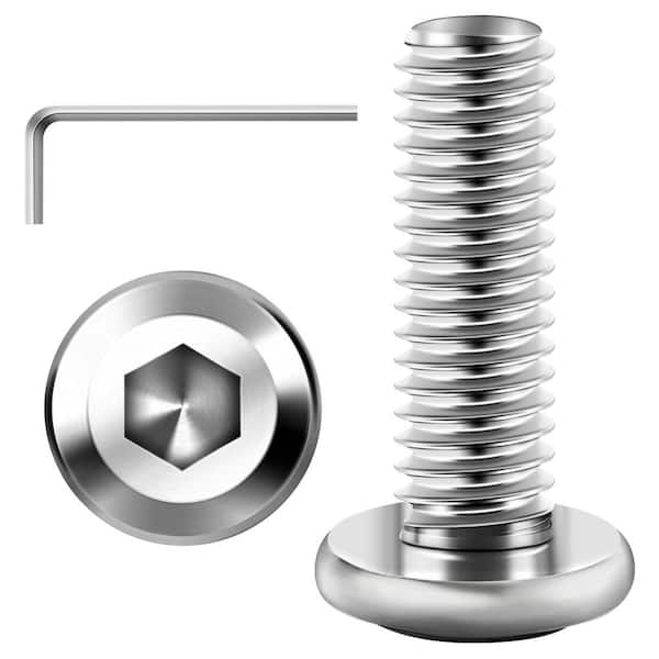 M6 x 20 mm Silver Hex Button Head Socket Cap Screws (30-Piece)