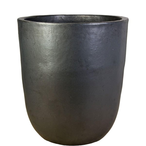 Unbranded 20 in x 23 in. Ceramic Tall Vestro Charcoal Decorative Planter