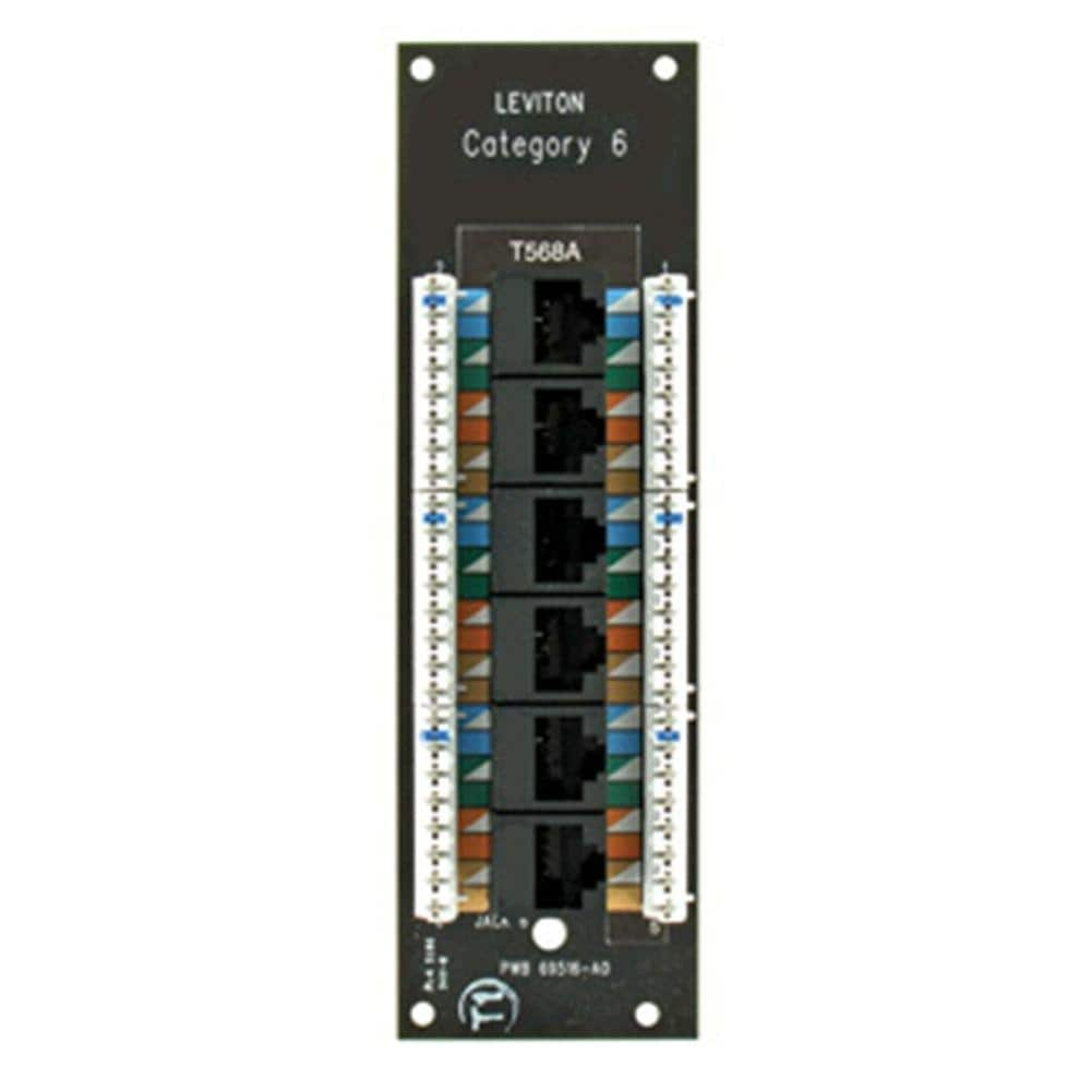 Leviton Structured Media 1x6 Cat6 Board