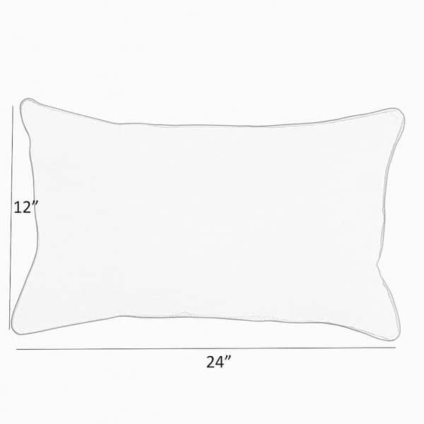 Sorra Home Sunbrella Canvas Black Outdoor Corded Throw Pillows (2-Pack)